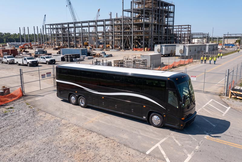 Construction Site Shuttle Bus Rentals in Johns Creek, GA